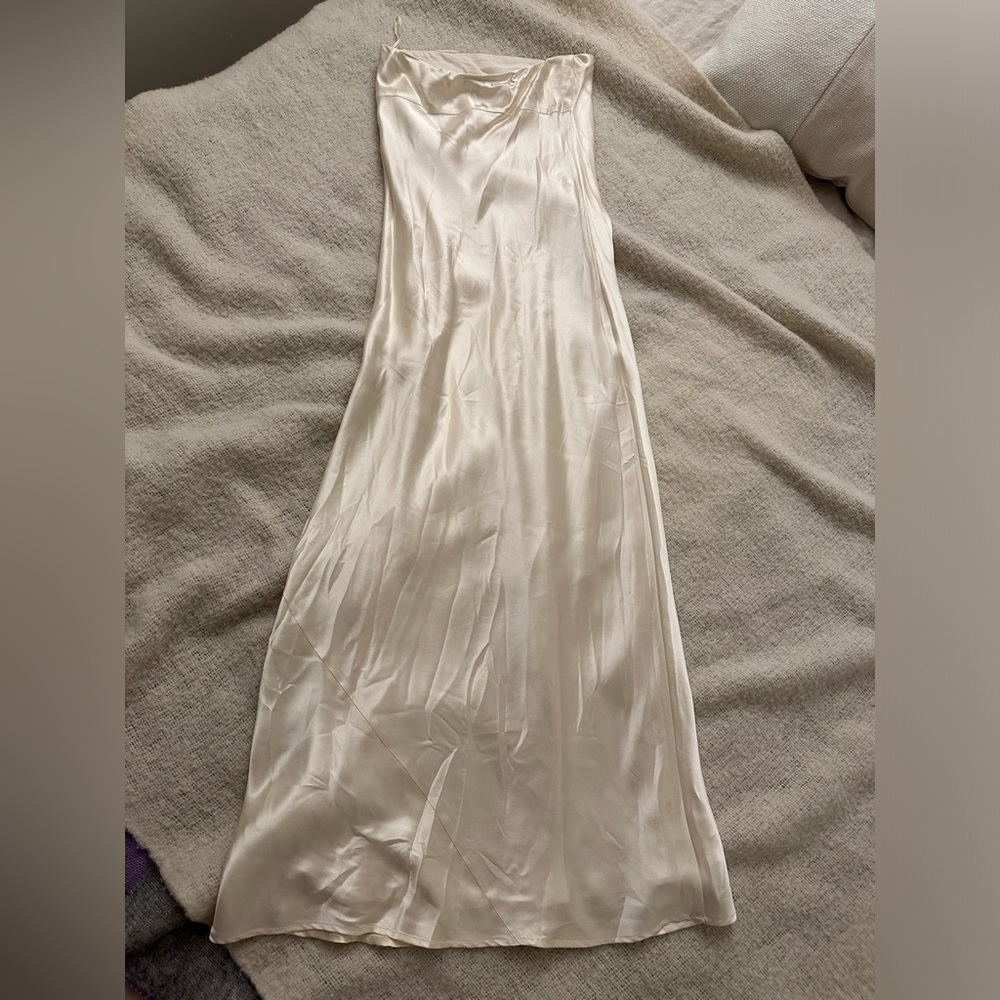 Reformation silk white dress